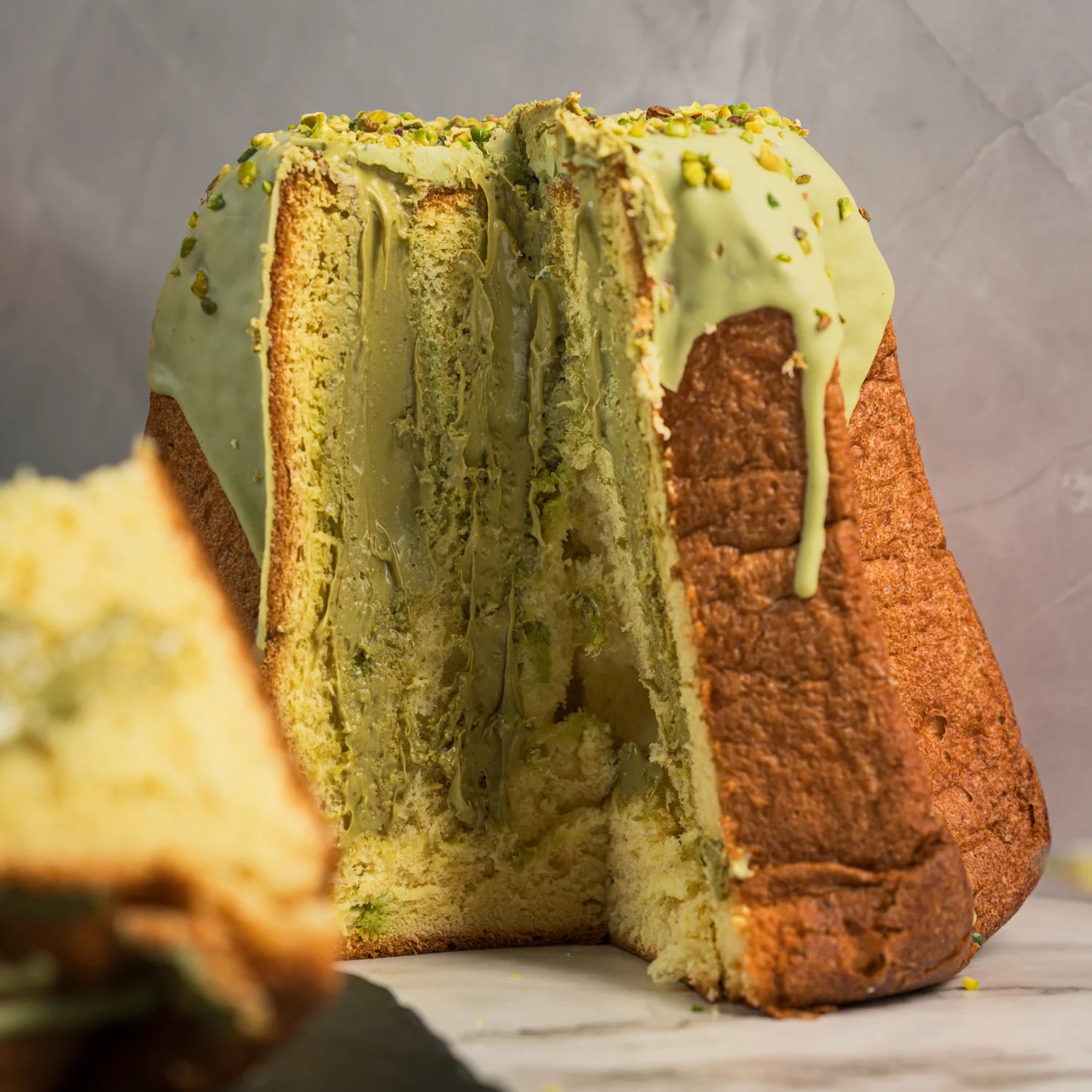 Pandoro Artigianale Farcito e Glassato al Pistacchio | 1kg
