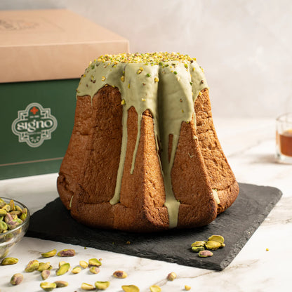 Pandoro Artigianale Farcito e Glassato al Pistacchio | 1kg