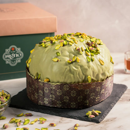 Panettone Artigianale Extra Pistacchio con 500g di Crema | 1,5kg