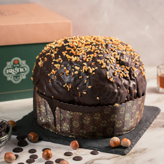 Panettone Artigianale Farcito con Crema alla Nocciola | 1,2kg