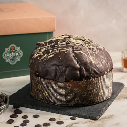 Panettone Artigianale con Impasto Cioccolato e Caramello Salato | 1,2kg